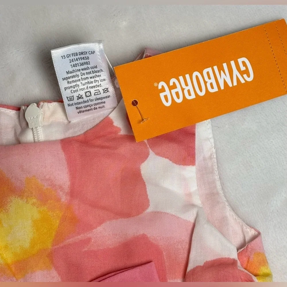 Gymboree NWT Pink Floral Dress & Bloomers 6-12M Easter Wedding Party